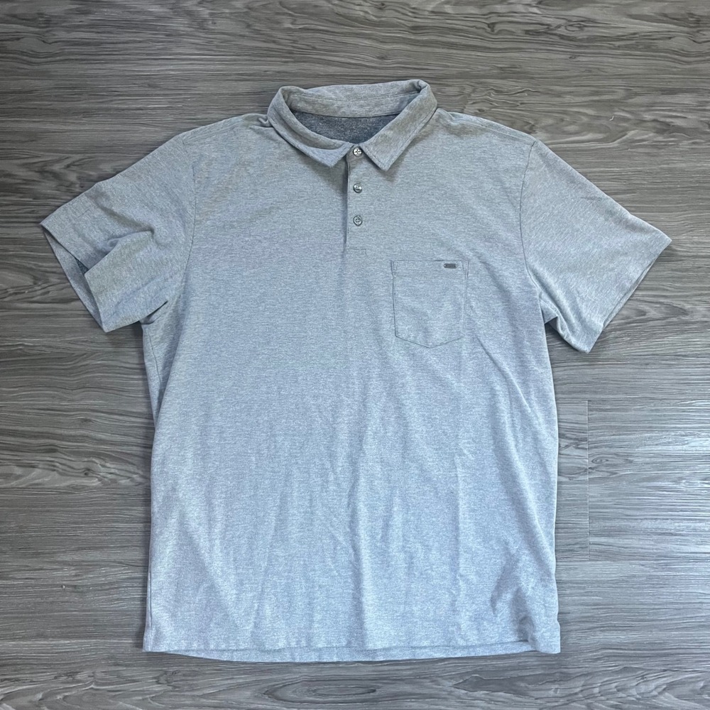 Vuori Mens Short Sleeve Polo Shirt Heather Grey XXL V164